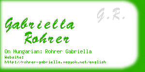 gabriella rohrer business card